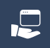 Screen and hand icon